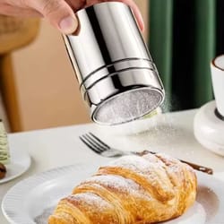 premium stainless steel flour sifter & powder sugar shaker