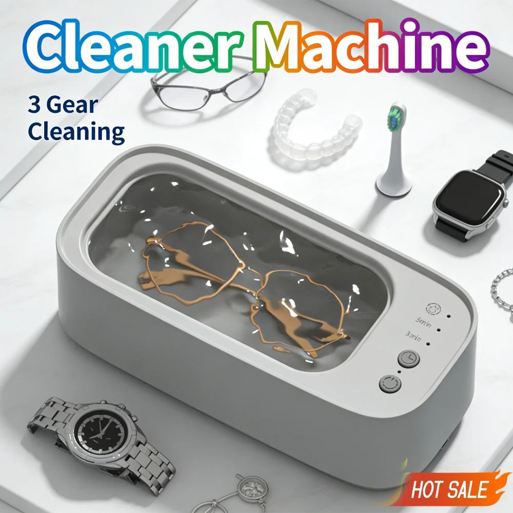 360 Ultrasonic Cleaner Machine For Jewelry Glasses Everyday Essentials 0