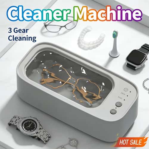 360° Ultrasonic Cleaner Machine for Jewelry, Glasses & Everyday Essentials