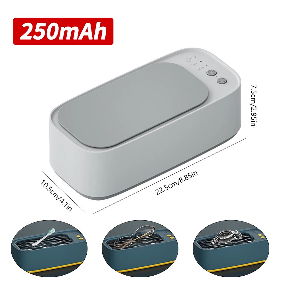360 Ultrasonic Cleaner Machine For Jewelry Glasses Everyday Essentials 8