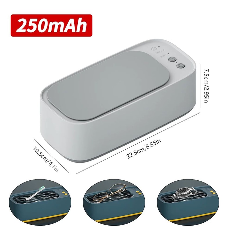 360 Ultrasonic Cleaner Machine For Jewelry Glasses Everyday Essentials 8