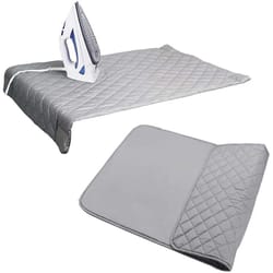 portable ironing mat for table top - foldable heat resistant ironing board alternative