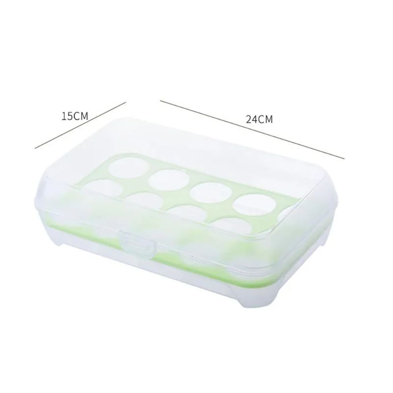 Premium Stackable Egg Storage Container With Lid Shockproof Egg Holder For Fridge Organizer 5