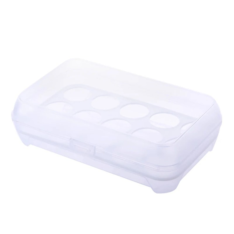 Premium Stackable Egg Storage Container With Lid Shockproof Egg Holder For Fridge Organizer 7