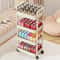 Rolling Storage Cart With Handle MultiLayer Kitchen Storage Trolley Organizer 0