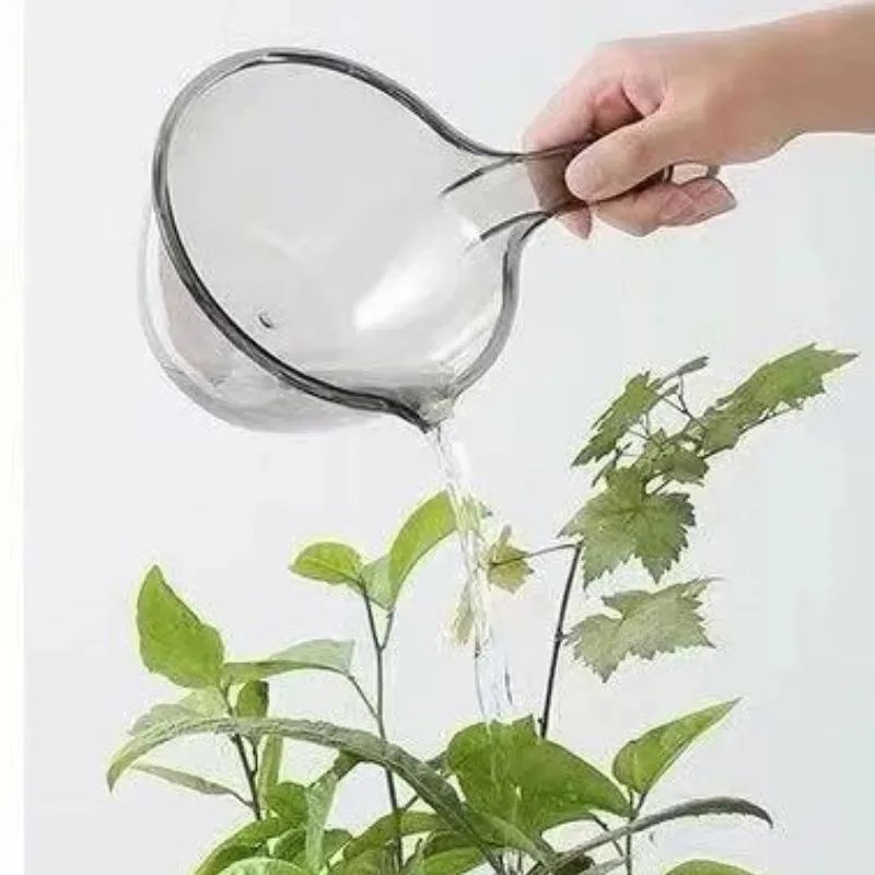 ClearFlow Plastic Water Ladle With Long Handle Transparent MultiUse Kitchen Bath Scoop 0