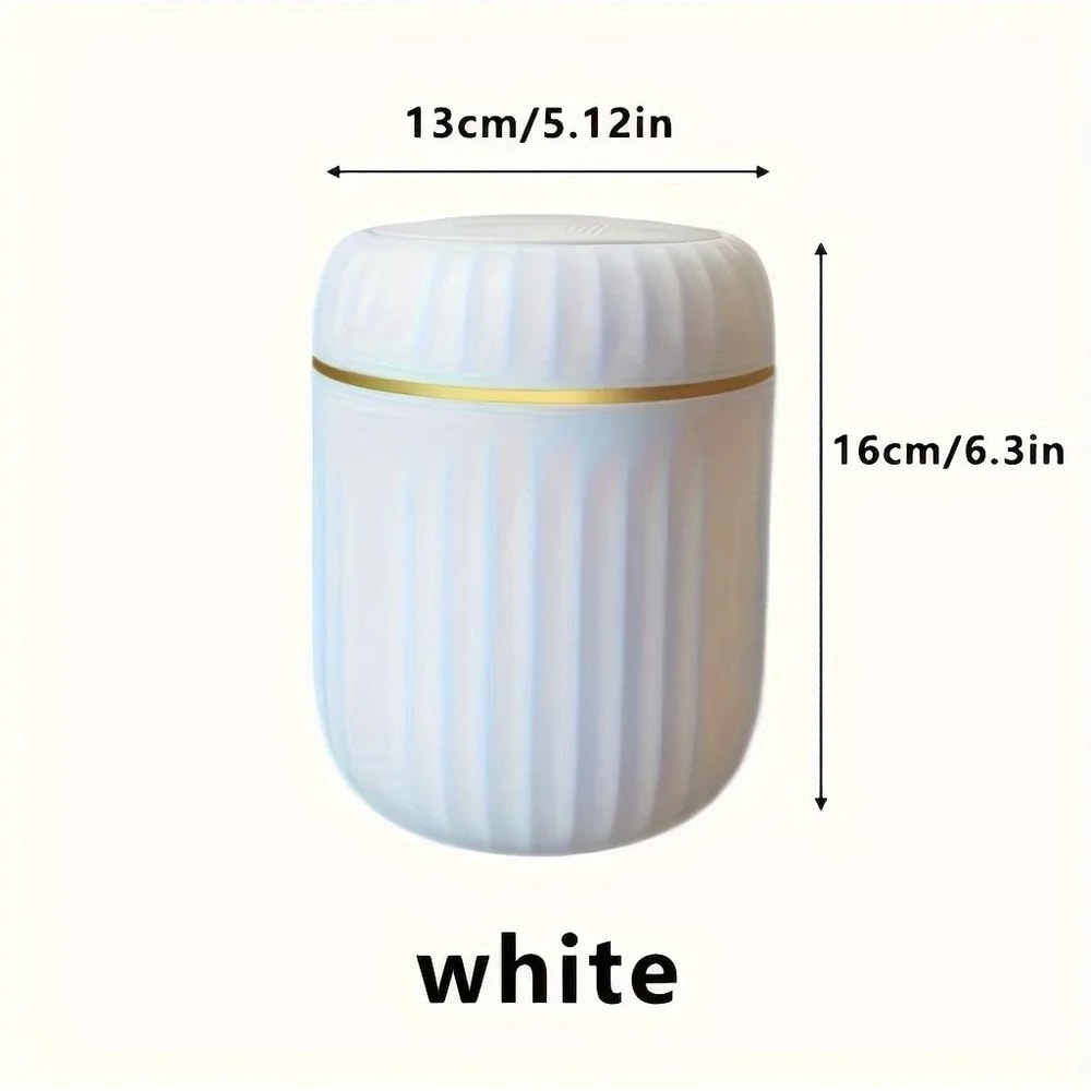 Compact Mini Desk Trash Can With Lid Stylish Desktop Waste Bin Organizer For Home Office 4