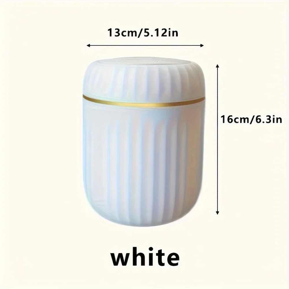 Compact Mini Desk Trash Can With Lid Stylish Desktop Waste Bin Organizer For Home Office 6