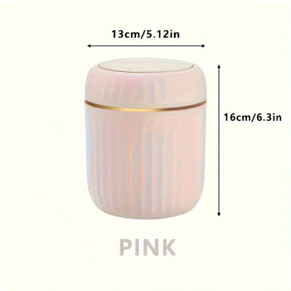 Compact Mini Desk Trash Can With Lid Stylish Desktop Waste Bin Organizer For Home Office 7