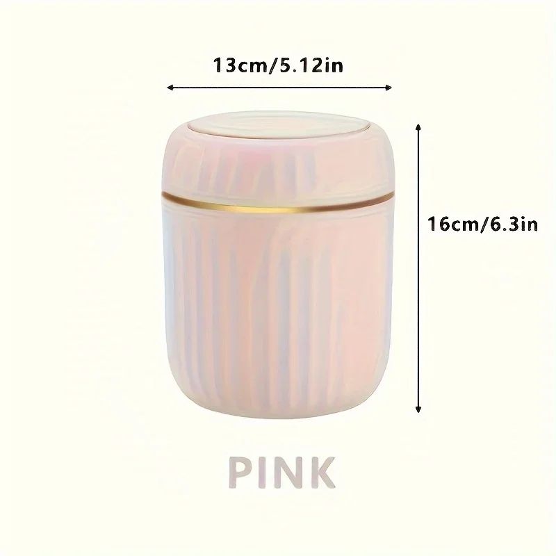 Compact Mini Desk Trash Can With Lid Stylish Desktop Waste Bin Organizer For Home Office 7