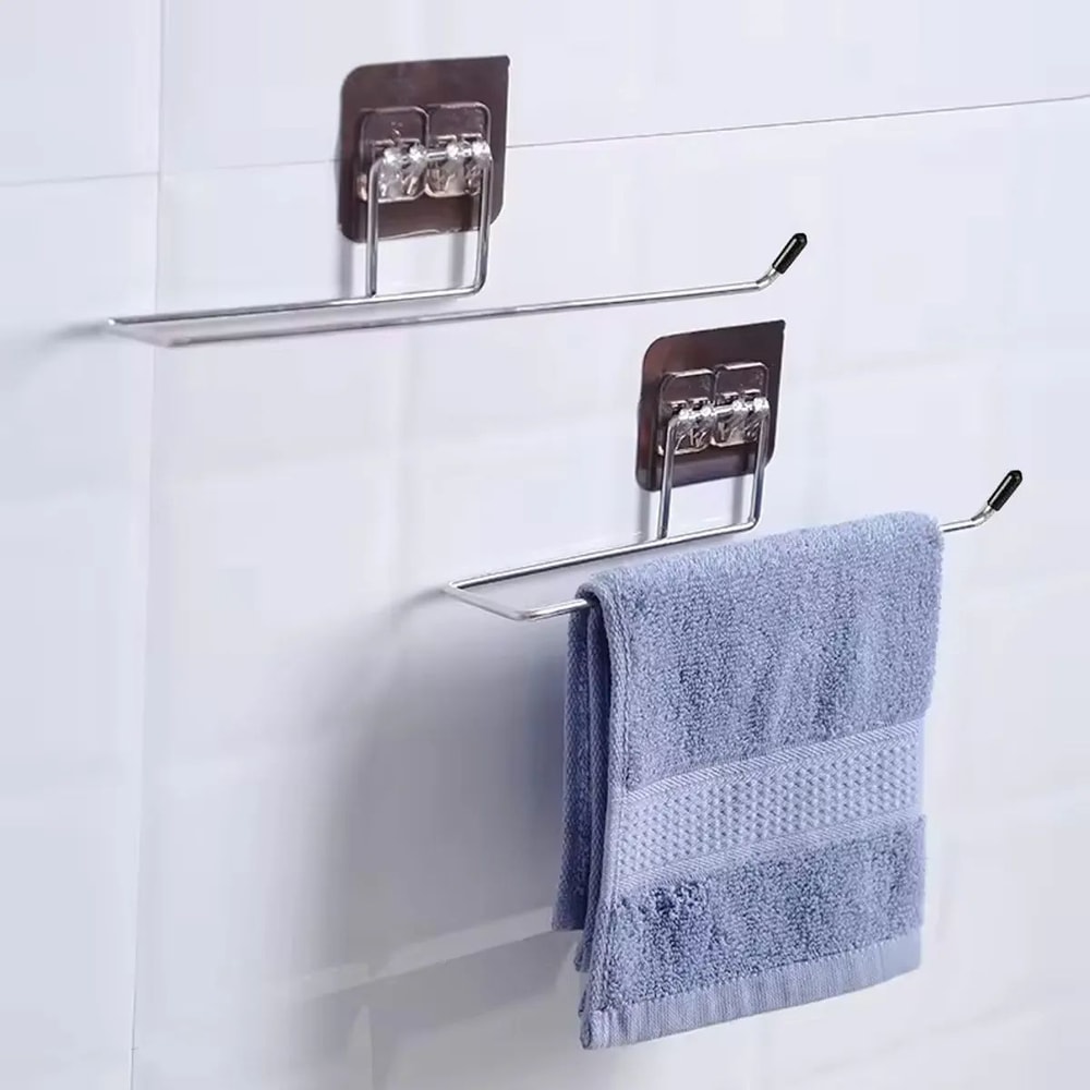 SpaceSaving Adhesive Toilet Paper Holder Wall Mounted Organizer 3