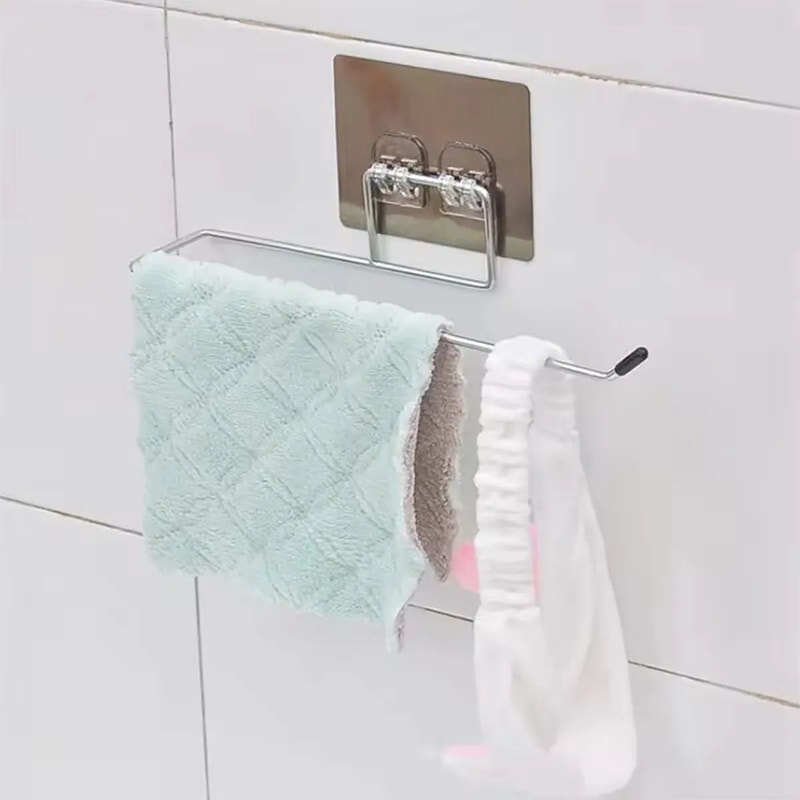 SpaceSaving Adhesive Toilet Paper Holder Wall Mounted Organizer 4