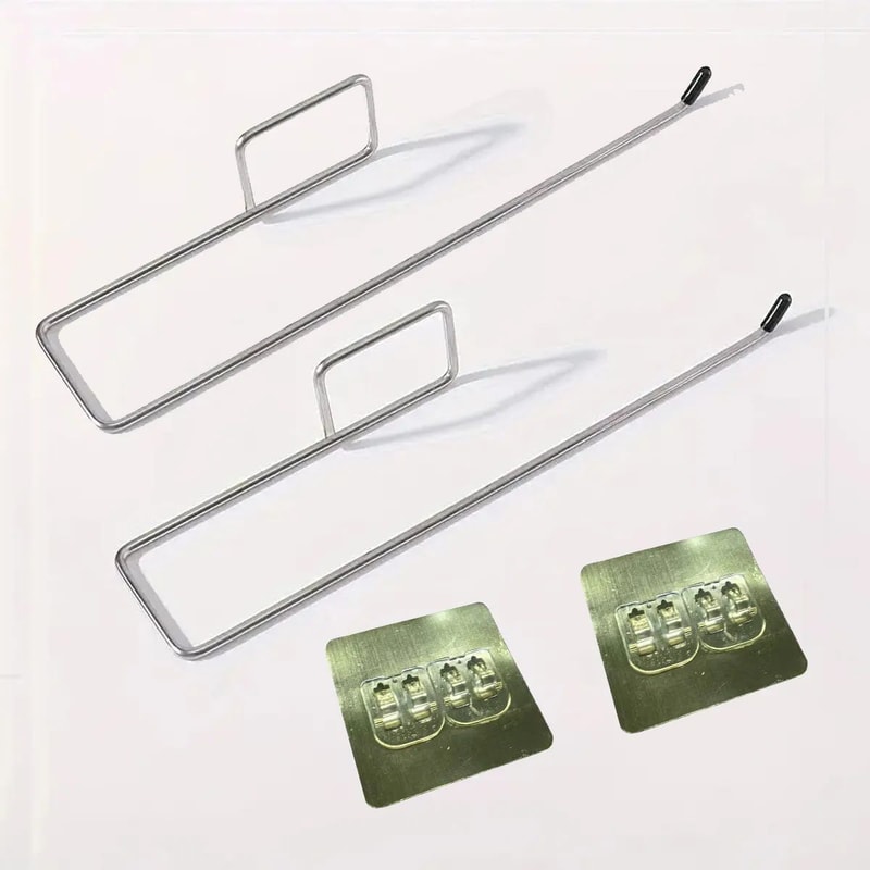 SpaceSaving Adhesive Toilet Paper Holder Wall Mounted Organizer 7