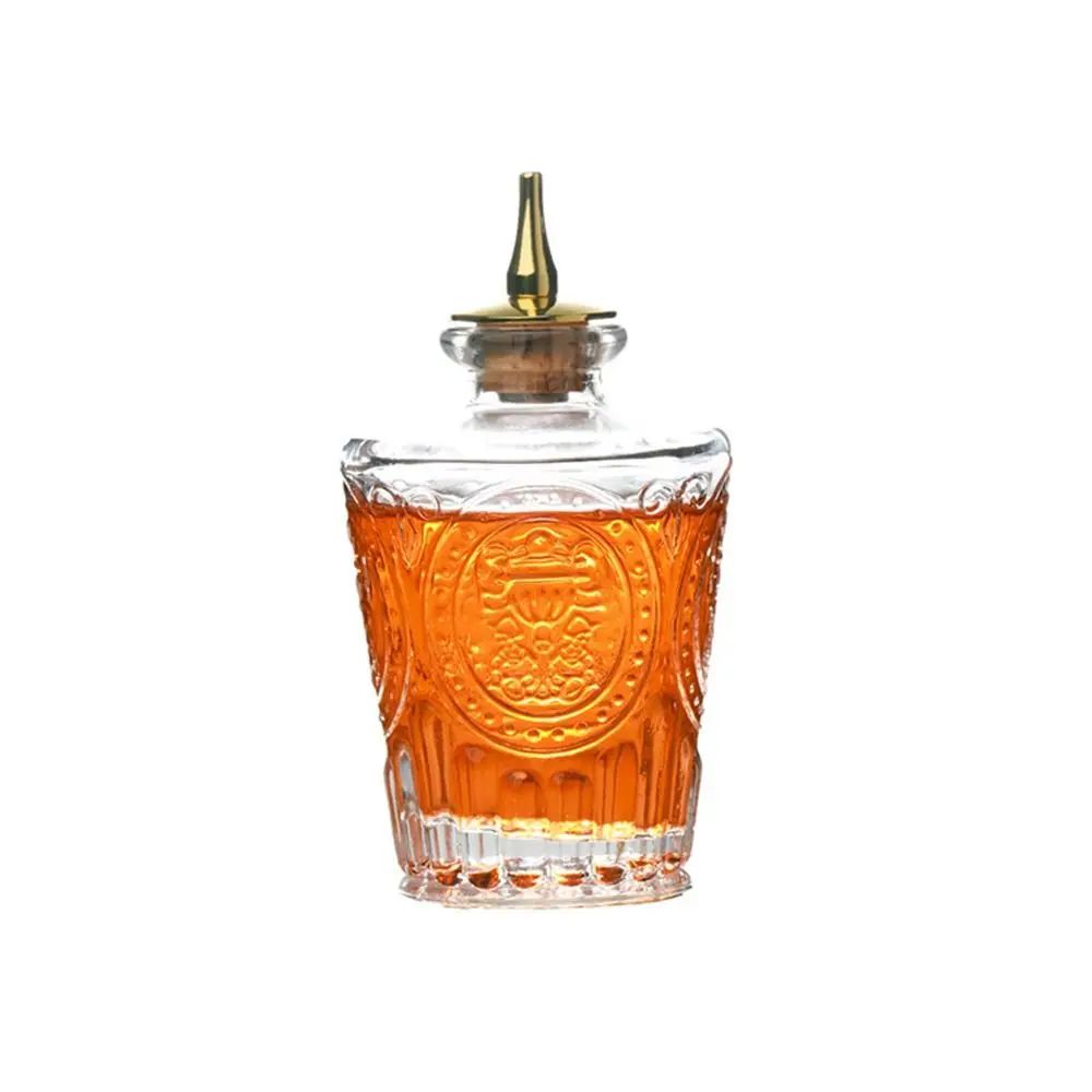 Vintage Japanese Glass Bitters Bottle Dispenser For Cocktails Home Bar 9