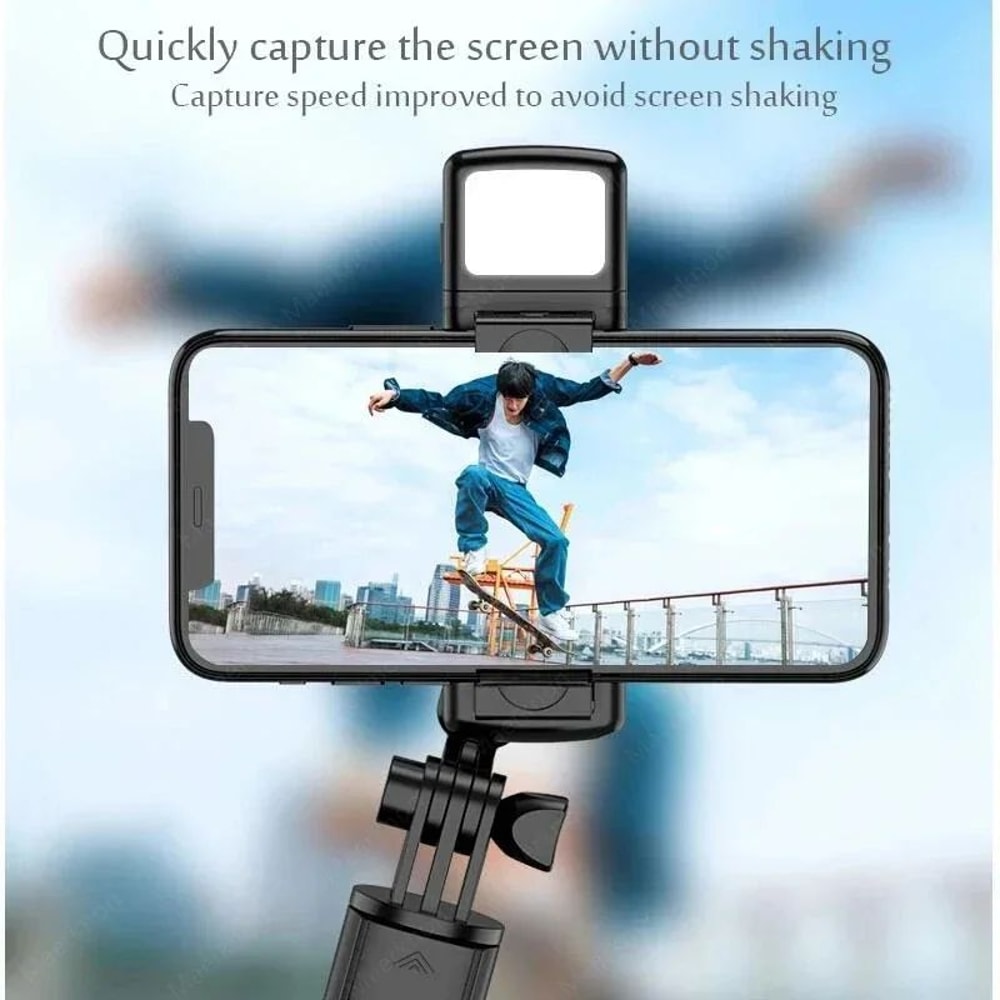 AllinOne Bluetooth Selfie Stick Tripod With Wireless Remote For IPhone Android 3