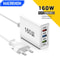 160W Multi Port USB Charger Fast Charging USB C Power Hub For Phones And Tablets 0