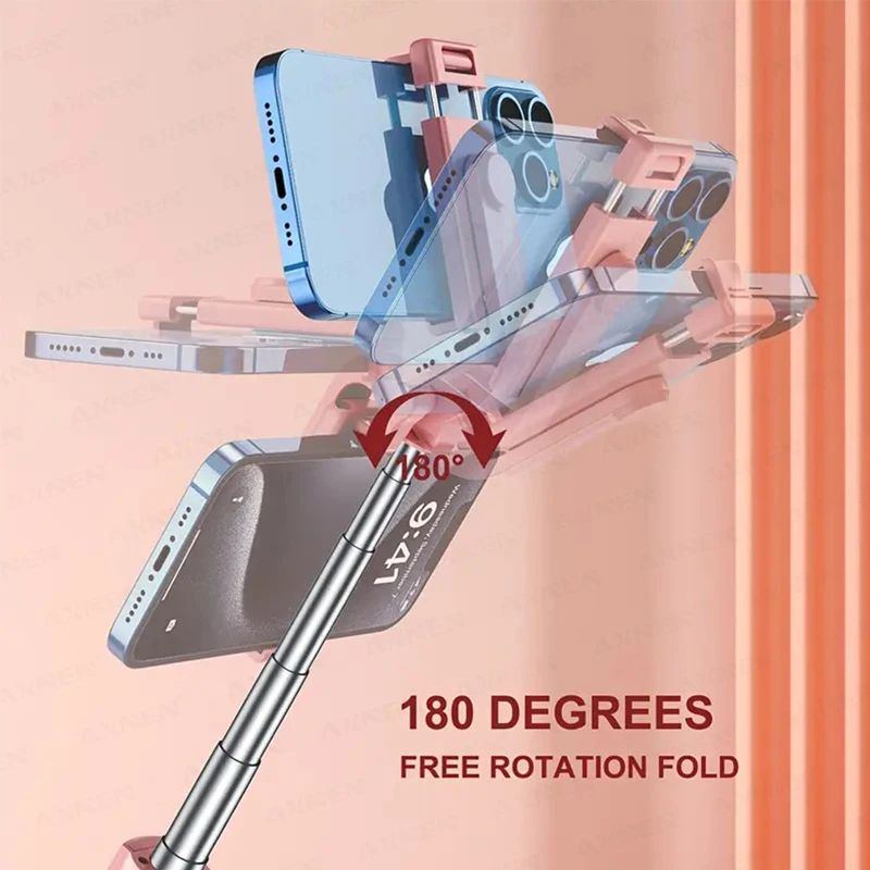 AllinOne Bluetooth Selfie Stick Tripod With Light Remote For IPhone And Smartphones 4