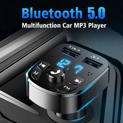 smartdrive bluetooth fm transmitter & dual usb car charger with handsfree calling