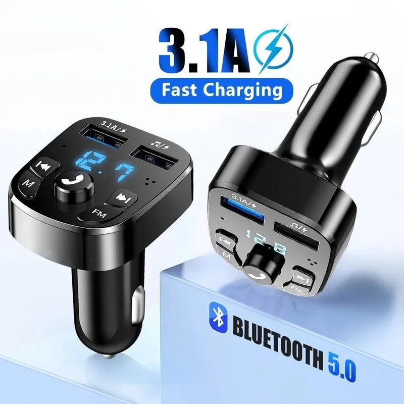 SmartDrive Bluetooth FM Transmitter Dual USB Car Charger With Handsfree Calling 4