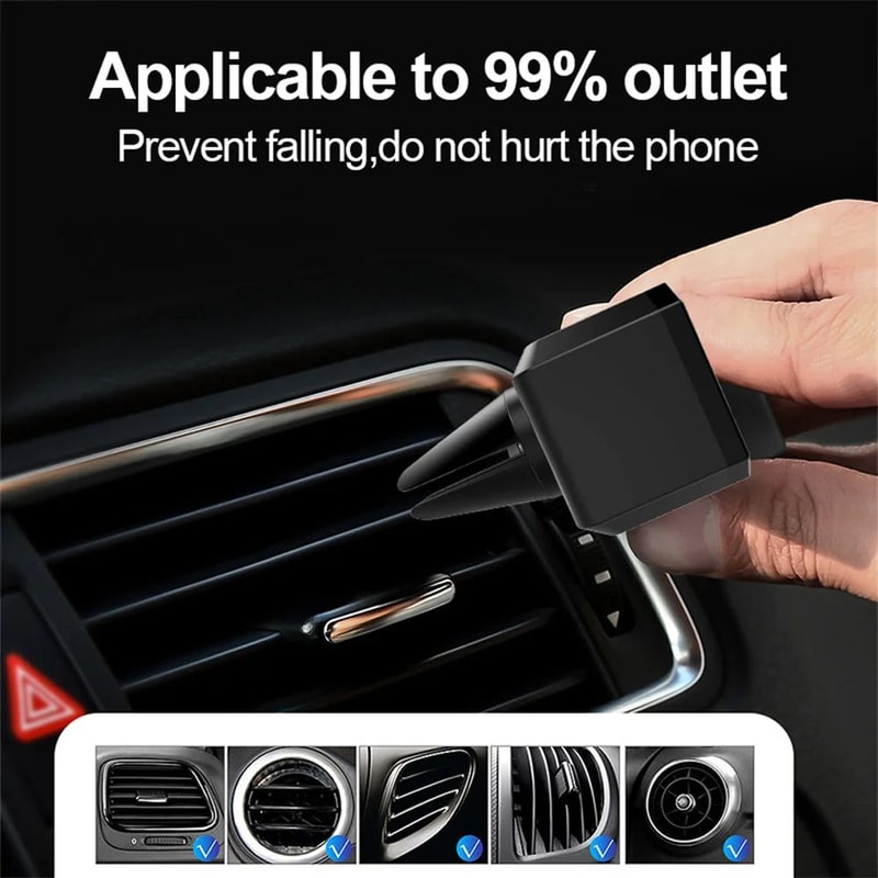 360 Rotating Car Phone Holder Air Vent Mount Universal Smartphone Clip For Safe Driving 1