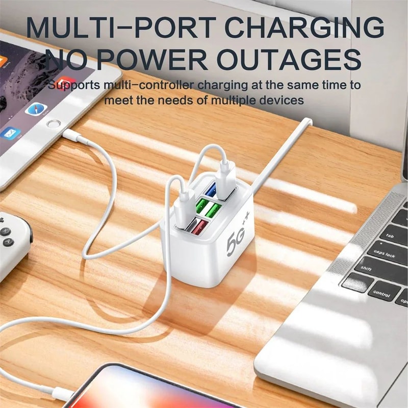 6in1 Fast Charging USB Charging Station Multiport Power Strip 3