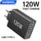 120W USB C Charger MultiPort Fast Charging Adapter For IPhone Samsung More 0