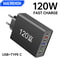 120W USB C Charger MultiPort Fast Charging Adapter For IPhone Samsung More 0