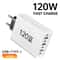 120W USB C Charger MultiPort Fast Charging Adapter For IPhone Samsung More 7