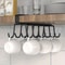 Double Row Adhesive Wall Hooks Kitchen Hanging Rack Organizer 0