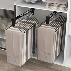 pull-out clothes rod adjustable foldable wardrobe hanger space-saving organizer