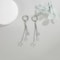 Celestial ThreeStar Tassel Hoop Earrings In 925 Sterling Silver 2