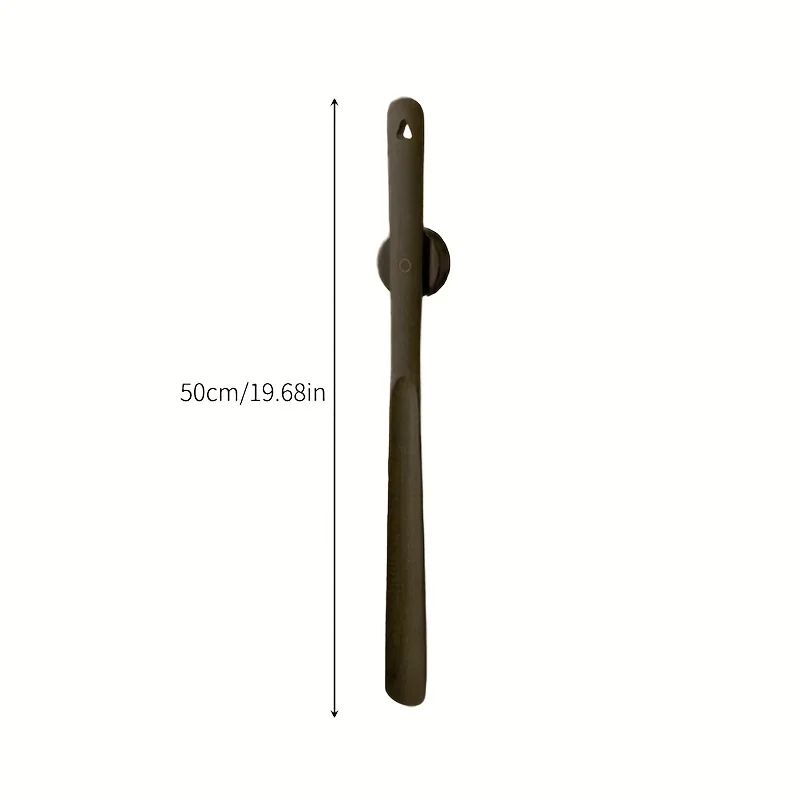 Magnetic Beech Wood Long Handle Shoe Horn With Wall Base 3