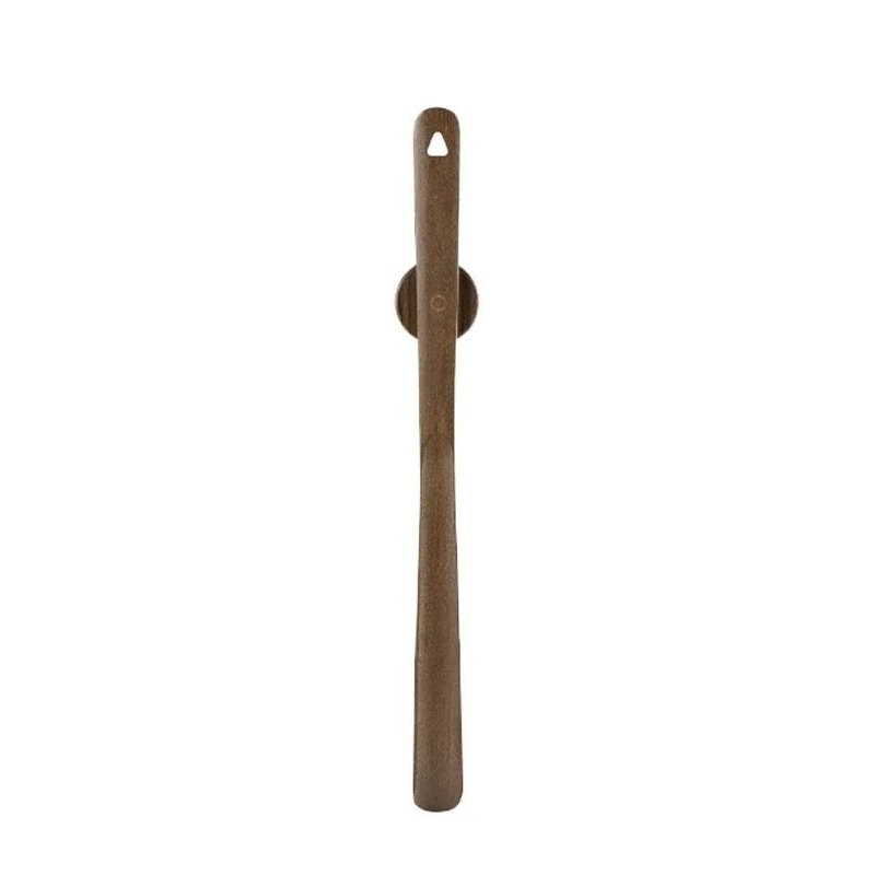 Magnetic Beech Wood Long Handle Shoe Horn With Wall Base 5