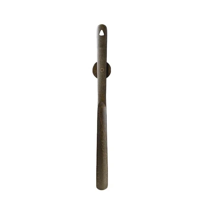 Magnetic Beech Wood Long Handle Shoe Horn With Wall Base 4