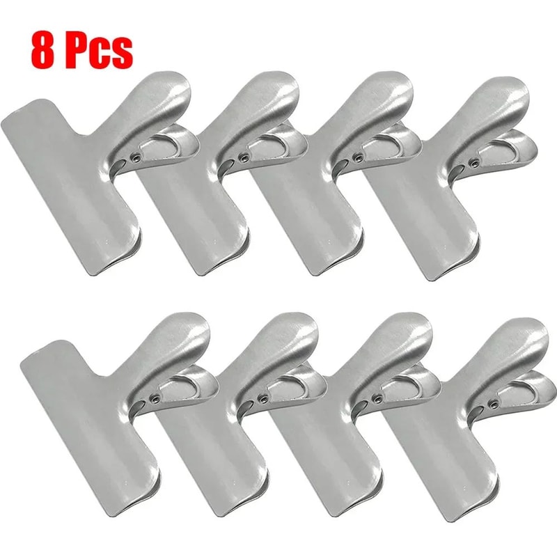 Premium Stainless Steel Food Clips Airtight Bag Sealing Clips For Fresh Kitchen Storage 2