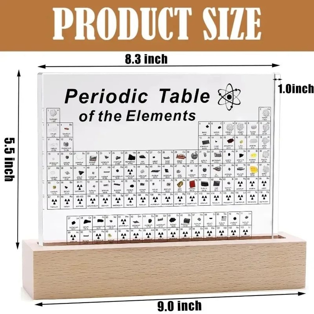 Acrylic Periodic Table Display For Desk Decor Science Gift 2