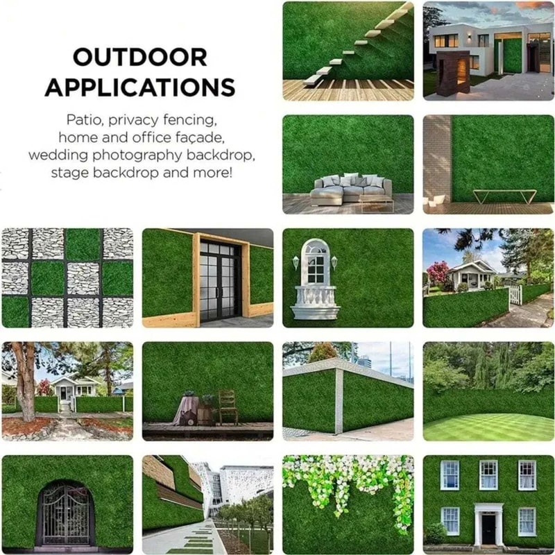 LushScape Artificial Boxwood Panels Grass Wall Backdrop Set 10Pack 2