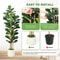 Tall Artificial Fiddle Leaf Fig Tree With Pot Realistic Faux Plant Decor For Stylish Indoor Spaces 3