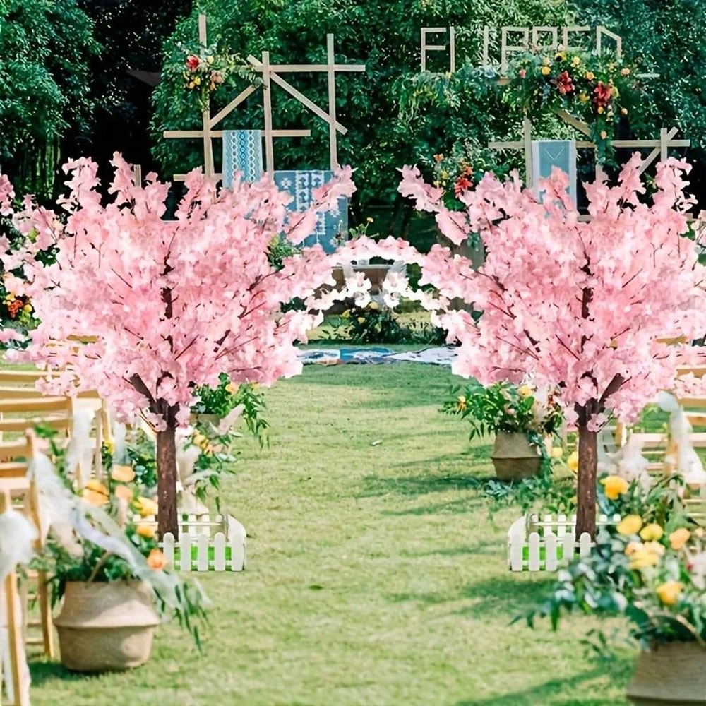 Elegant Pink Cherry Blossom Tree For Indoor Event Decor 1