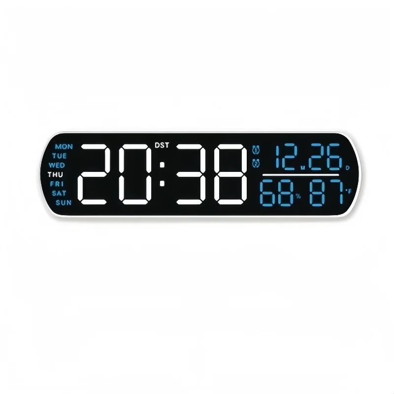 Smart LED Digital Alarm Clock With Temperature Humidity Display 13