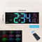 SmartGlow 162 Large Digital Wall Clock With RGB Lighting Remote Control 7