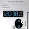 9Inch Large Digital Wall Clock With Temperature Humidity AutoDimming Alarm Display 2