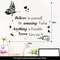Motivational Wall Stickers With Butterfly Accents Inspirational Wall Decals For Positive Home Deco 5