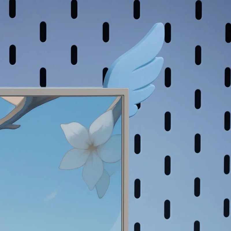 Pink Angel Wing Monitor Decor For Gaming Desk Decor And Cute Desk Accessories 3