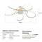 AuroraGlow Modern LED Gold Ceiling Chandelier For Elegant Living Spaces 10