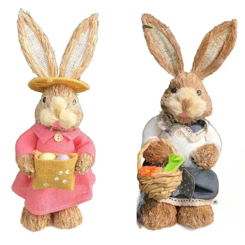 Rustic Easter Bunny Decor Bunny Figurine For Spring Home Decor 9