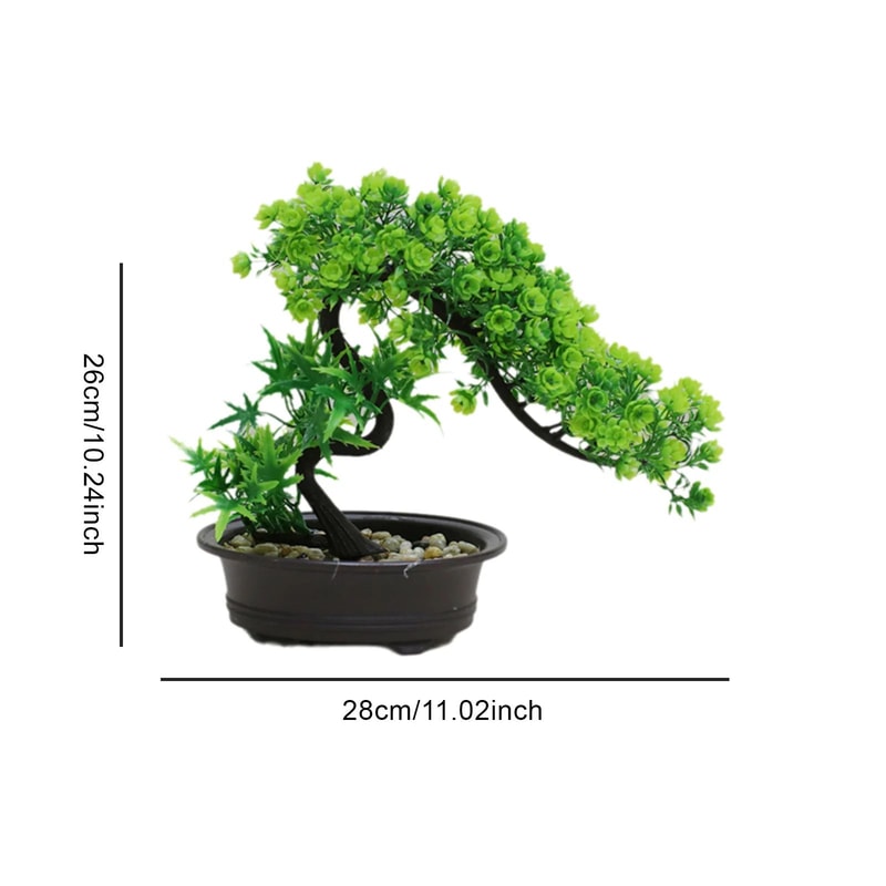 ZenLife Artificial Bonsai Tree Realistic Fake Bonsai Tree For Desk Office Home Decor 9