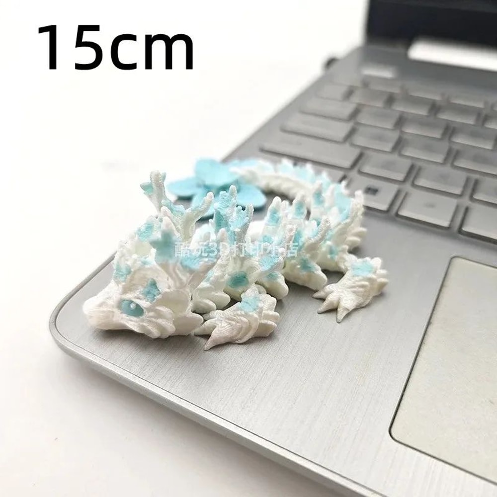Cherry Blossom 3D Printed Dragon Articulated Figure Flexible Fantasy Desk Decor Gift 7