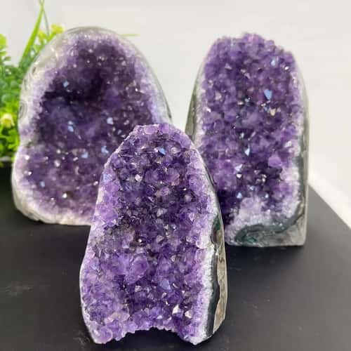 Uruguay Amethyst Geode Cluster - Natural Raw Quartz Crystal for Home Decor, Meditation & Reiki
