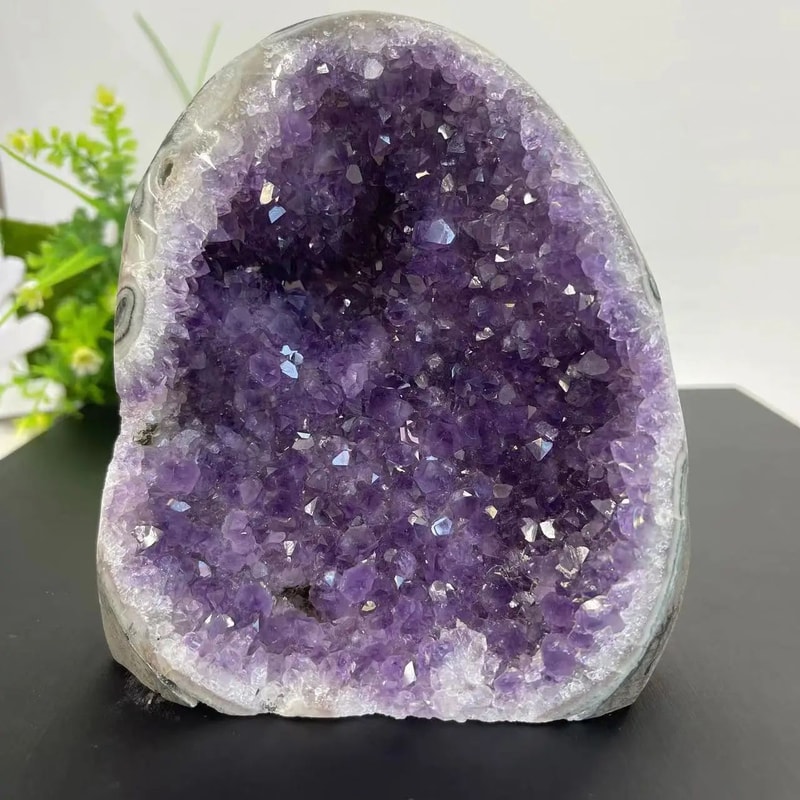 Uruguay Amethyst Geode Cluster Natural Raw Quartz Crystal For Home Decor Meditation Reiki 1
